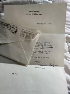 Frank Capra signierter Brief und Umschlag - Bild 1 von 1