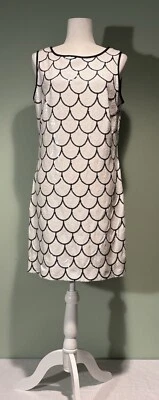 Donna Ricco White/black Sequin Sleeveless Dress Size 10 - Image 1 of 4