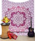 Indisch Queen Bettwäsche Bettdecke Überwurf Ombre Mandala Pink Wandteppich