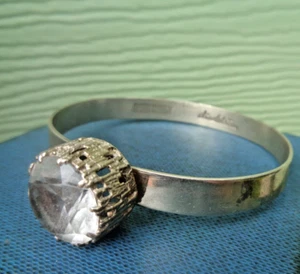 Sueco Stg Plata Modernista Rock Cristal Pulsera 1970s Bengt Hallberg Sweden - Bild 1 von 6