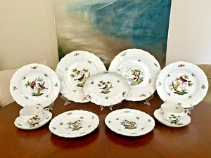 Herend Rothschild Vogel Geschirr 11tlg Tafelgedeck Servierschale inkl - Bild 1 von 21
