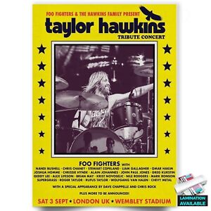 Taylor Hawkins Tribute Concert Wembley Event Poster Promo Advert Gift Print