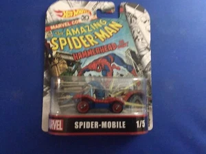 Hot Wheels 2018 Retro Entertainment Marvel Spider-Man Spider-Mobile Red/Blue NEW - Picture 1 of 9