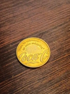 Coca Cola Scheda Coin, (per il tuo rinfresco in questa macchina) ottone edizione messicana - Foto 1 di 7