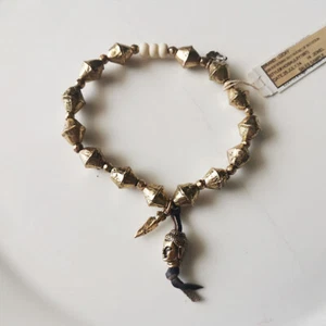 New Lucky Brand Buddha Charm Elastic Bracelet Gift Vintage Women Party Jewelry - Picture 1 of 3