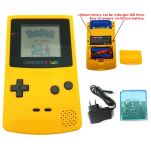 Yellow Rechargeable Nintendo Game Boy Color Console + Game Card + Charger - Picture 1 of 7