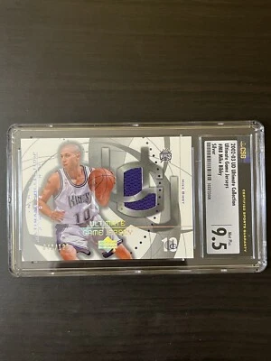 Mike Bibby 2002-03 UD Ultimate Collection Game Jersey Silver /125 CSG 9.5 Relic - Image 1 of 2