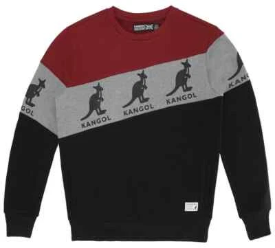 Sudadera Pullover Kangol Para Hombre Color Block Cuello Redondo - Granate, Gris, Negra Foto 1 de 2