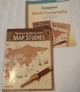 Abeka World Geography Map Studies Teacher Key Quiz/Test Key & Video Manual - Picture 1 of 8