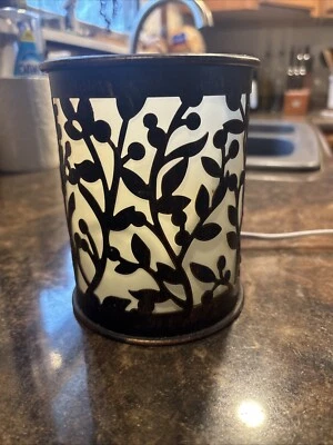 Lámpara de Mesita de Noche Decoración Hoja de Metal Diseño Bombilla Incluida Color Bronce 6" Foto 1 de 4