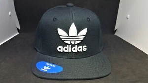 Adidas Boys Youth Hat Snap Back Ori Trefoil Chain Black/White C153 - Picture 1 of 12