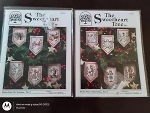 TWELVE DAYS OF CHRISTMAS PART I & II THE SWEETHEART TREE CROSS STITCH CHART BEAD - Picture 1 of 5