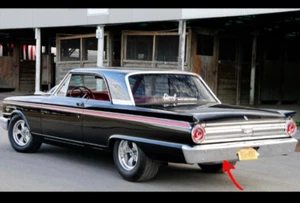 1963 Ford Fairlane 500 Sports Coupe Convertible 4 door bumper - Picture 1 of 12