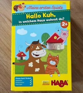 HABA Meine ersten Spiele - Hallo Kuh, in welchem Haus wohnst du? - vollständig - Bild 1 von 1