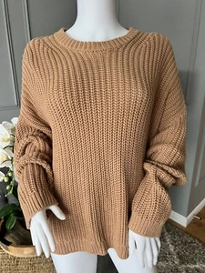 Jersey Whistles Mujer Talla S Pequeño Marrón Beige Grueso Tejido Gran Tamaño  - Imagen 1 de 8