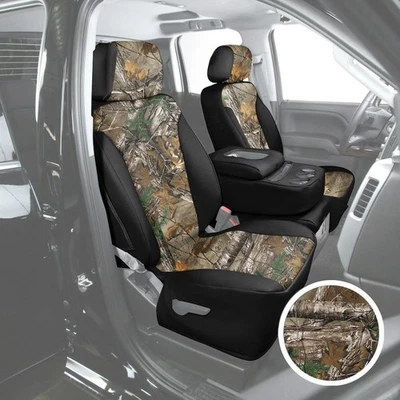For Isuzu NPR-HD 06-19 Canvas 2nd Row RealTree XTRA w Black Custom Seat Covers - Image 1 of 4