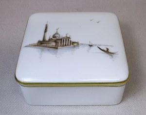 Hutschenreuther Mid Century Greishammer Design Porzellandose - Venedig Szene - Bild 1 von 4