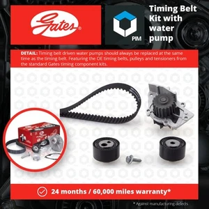 Timing Belt & Water Pump Kit fits PEUGEOT 807 2.0D 02 to 06 Set Gates 16095248 - Picture 1 of 3