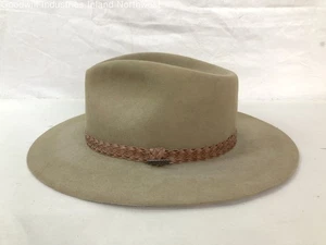 Vintage Men's Stetson The Gun Club Western Cowboy Felt Hat Size 7 3/8 w/ Hatband - Picture 1 of 10