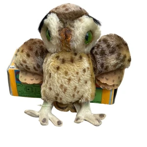 Vintage 1950s Steiff Mohair "Wittie" Owl Animal 8.5" Tall Glass Eyes Swivel Head - Picture 1 of 9