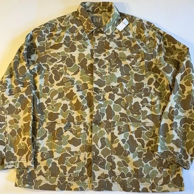 GAP Light Duck Camo Chore Jacket Men’s NWT New large L Camouflage - Image 1 of 4