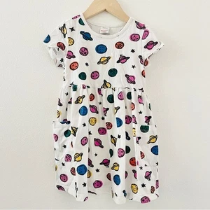 Hanna Andersson White Solar System Planet Dress Size 5 - Picture 1 of 4