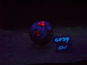 Fluorescent Fluorite and Calcite 57mm Big Spar Mine Sphere for Collection 6039 - Picture 1 of 12