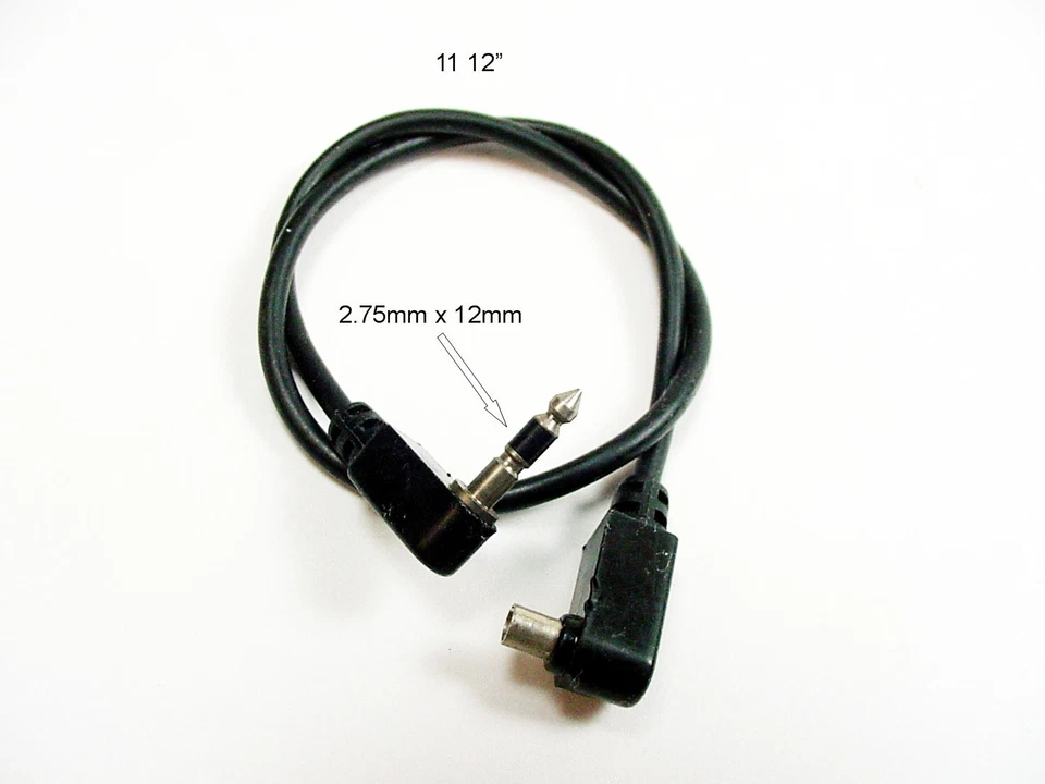 2.75mm x 12mm plug to PC sync cord 11 1/2" | Fits unknown | $8.75 | #8 | - Image 1 of 1