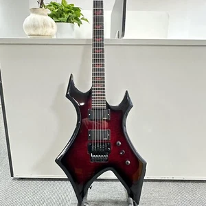 RED Warlock Electric Guitar Black Tremolo HH Hardware Free Ship - Picture 1 of 12