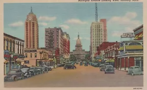 Michigan Avenue Looking West - Lansing, Michigan - biancheria non pubblicata - Foto 1 di 3