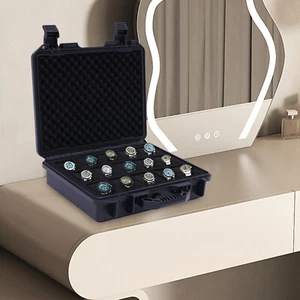 Watch Box Display Case Fit 15 Watch in Custom Foam Travel Watch Case Waterproof - Picture 1 of 20