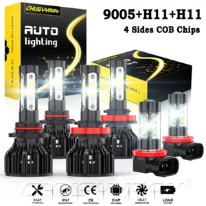 6x LED Bulbs Plug&play Headlight + Fog light Xenon White For Jeep Grand Cherokee - Picture 1 of 15