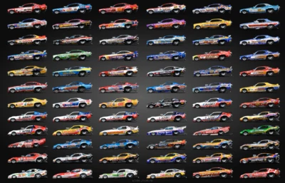 Shipped FREE 72 Funny Car Group LARGE 28x18" Poster - Image 1 of 4