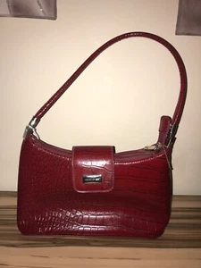 david jones small red leather shoulder bag fashion and trendy - Picture 1 of 8