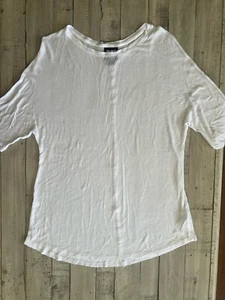 Ivy Park by Beyonce Womens Size Small White Ribbed T-Shirt Semi-Sheer - Picture 1 of 6
