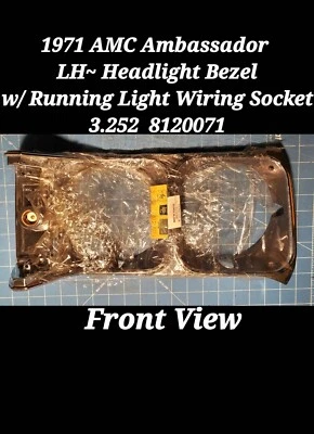 AMC Ambassador 1971 LH~ Faro puerta bisel luz enchufe y cables 8120071 N.O.S Foto 1 de 2