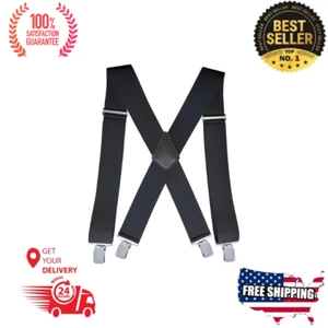 2 Zoll Herren Schwerlast Hosenträger mit starken Clips verstellbar X-Back für Arbeit J - Bild 1 von 8