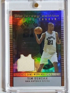 2003 Topps Jersey Edition Tim Duncan #PATCH COPPER /299 HOLO Game Worn Jersey - Picture 1 of 4