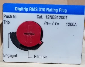 EATON 12NES1200T 1200A N-FRAME SER. C DIGITRIP RMS 310 SPINA DI VALUTAZIONE leggermente usata - Foto 1 di 2