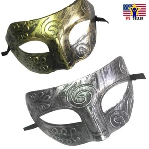 Roman Greek Worrior Mens Venetian Halloween Costume Gothic Party Masquerade Mask - Picture 1 of 12