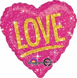 17 " LOVE HEART SHAPED FOIL BALLOON ENGAGEMENT BIRTHDAY WEDDING VALENTINE'S DAY - Picture 1 of 2