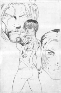 Hunter Killer pinup artistica originale di Luis Carlos - Foto 1 di 6