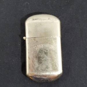 Vintage Camel Cigarettes Sliver Gold Flip Lighter Rounded Edges - Picture 1 of 9