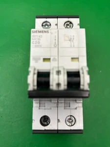 Siemens 5SY42 C20 20A doppio polo MCB - Foto 1 di 4