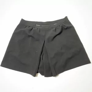 Women’s Size 12 Worthington Solid Black Pleated Skort - Skirt With Shorts - Picture 1 of 12
