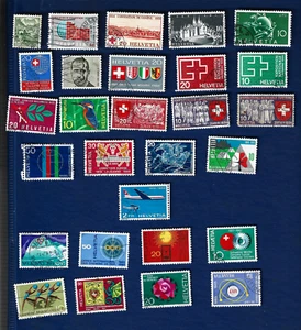 Switzerland, 28 assorted used, no duplicates - Picture 1 of 1