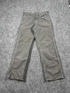 Carhartt Pants Adult 30x32 Gray Canvas Loose Fit Workwear Casual Outdoors Mens - Picture 1 of 9