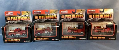 Corgi Showcase Collection Fire Heroes 2002 lote de 4 réplicas de vehículos fundidos a presión NUEVO  Foto 1 de 4