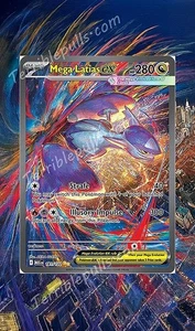 Pokemon Extended Art Inserts für RAW Karten mit BLK Case - Mega Latias EX 181 - Bild 1 von 2