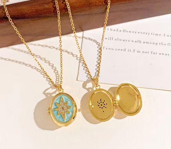 North Star金蓝绿色吊坠 — 第 1/1 张图片